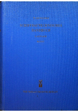 Schiffbautechnisches Handbuch Band 1