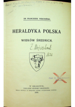 Heraldyka Polska 1899 r