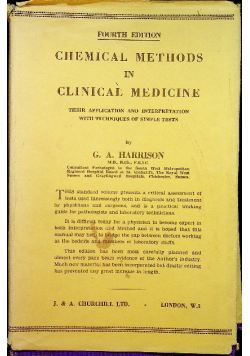 Chemical Methods in Clinical Medicine