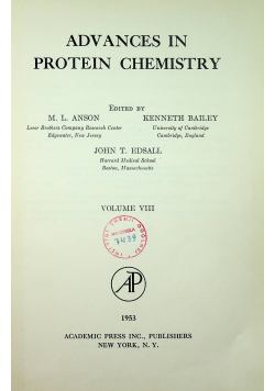 Advances in protein chemistry