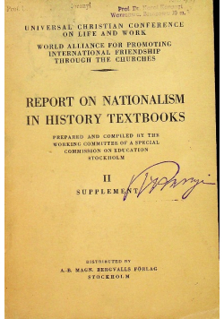 Report on nationalism in history