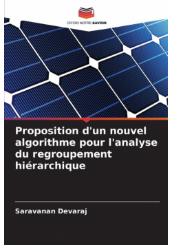 Proposition d'un nouvel algorithme pour l'analyse du regroupement hiérarchique