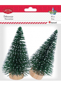 Drzewka plastikowe choinki zielone 2szt