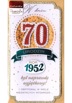 Karnet PM-206 Urodziny 70