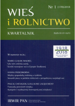Wieś i rolnictwo 2018/1