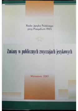 Zmiany w publicznych zwyczajach językowych