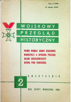 Wojskowy przegląd historyczny 1992