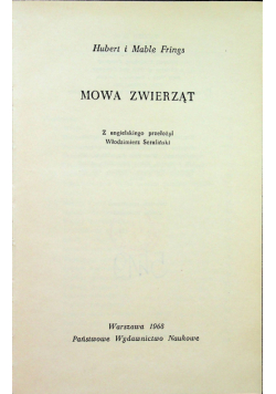 Mowa zwierząt