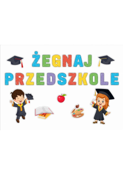 Dekoracje okienne szkoła -Żegnaj przedszkole 24szt