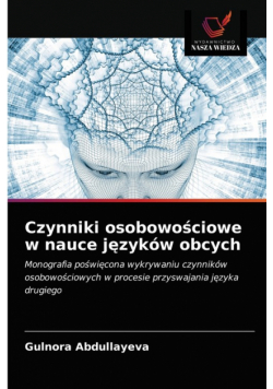 Czynniki osobowościowe w nauce języków obcych