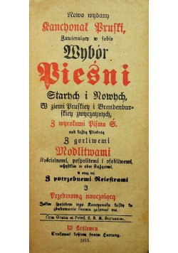 Wybór pieśni starych i nowych 1915 r