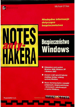 Notes anty - hakera Bezpieczeństwo Windows