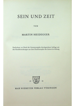 Sein und zeit