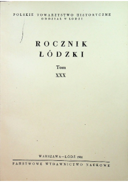 Rocznik Łódzki tom XXX