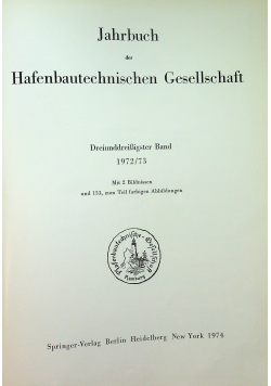 Jahrbuch der Hafenbautechnischen Gesellschaft Dreiunddreissigster Band