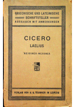 M Tulli Ciceronis Laelius de Amicitia 1914 r.