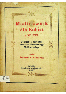 Modlitewnik dla kobiet z W XVI 1905 r.