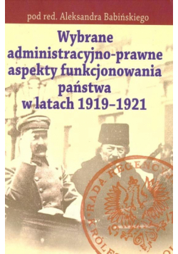 Wybrane adeministr. -prawne aspekty funk. państwa