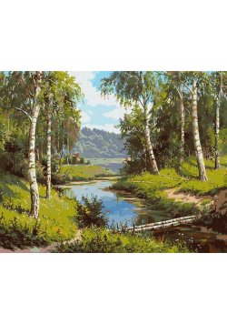 Malowanie po numerach - Mostek nad rzeką 40x50cm