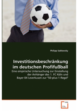 Investitionsbeschränkung im deutschen Profifußball