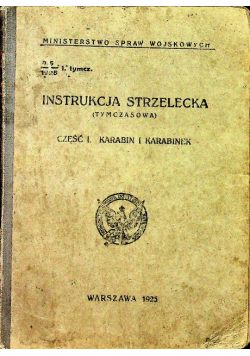 Instrukcja strzelecka 1925 r.