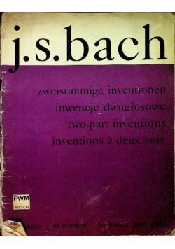 J.S. Bach: Inwencje dwugłosowe na fortepian