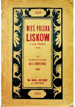 Wieś polska Lisków 1925 r