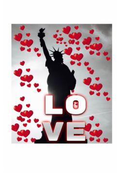 Statue Of Liberty  Valentine's  heart  creative blank love  journal