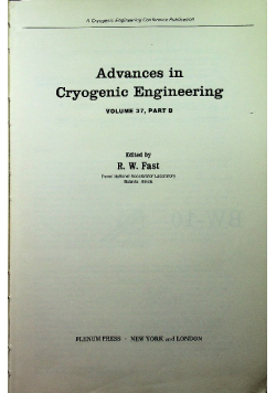 Advances in Cryogenic Engineering Volume 37 Part B