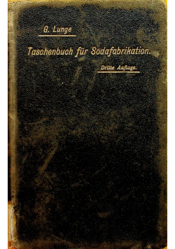 Taschenbuch fur Sodafabrikation 1900r