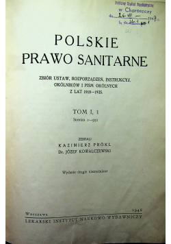 Polskie prawo sanitarne tom I 1946 r.