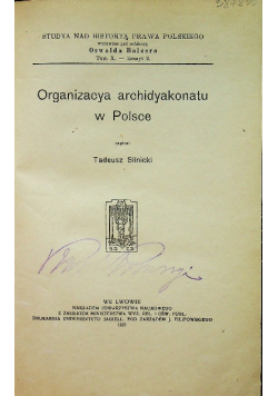Organizacya archidyakonatu w Polsce 1927 r.