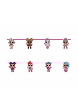 Banner papierowy LOL Glitterati figurki