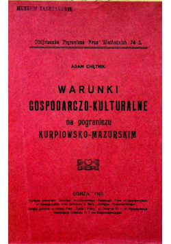 Warunki gospodarczo kulturalne 1927 r.