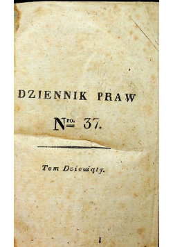 Dziennik Praw Tom 19 Nr 37 38 39 1825 r.