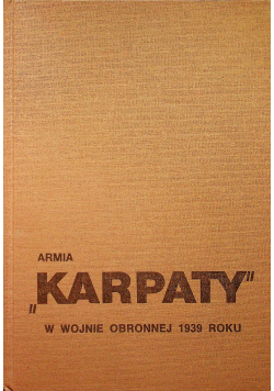 Armia Karpaty w wojnie obronnej 1939 eoku