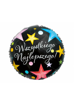 Balon foliowy Wszystkiego Najlepszego 46 cm