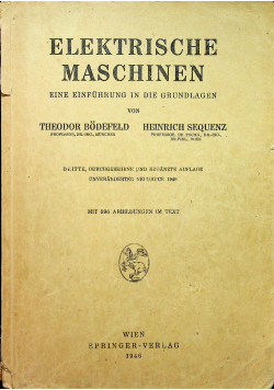 Elektrische Maschinen 1946 r.