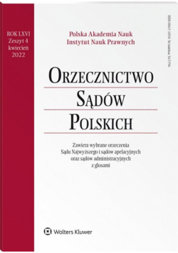 Orzecznictwo Sądów Polskich 4/2022