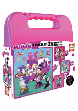 Puzzle 12+16+20+25 Myszka Minnie/Daisy (walizka)