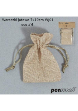 Woreczki jutowe naturalne 7x10cm 6szt