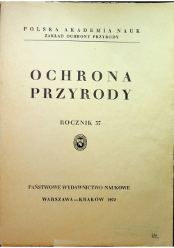 Ochrona przyrody rocznik 37
