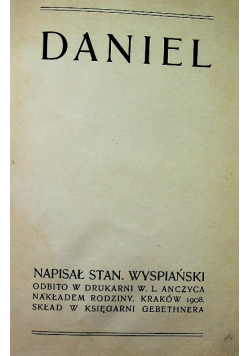 Pisma pośmiertne Daniel 1908 r.