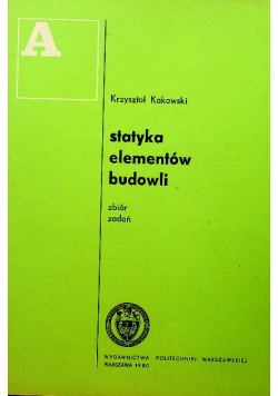 Statyka elementów budowli