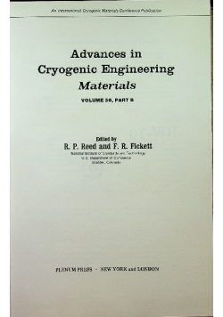 Advances In Cryogenic Engineering Materials Volume 36 Part B