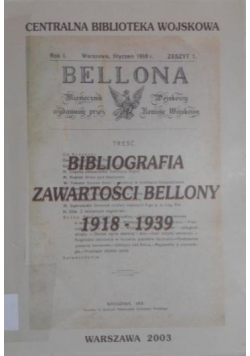 Bibliografia zawartości Bellony 1918 - 1939