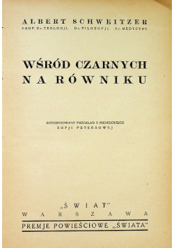 Wśród czarnych na równiku 1935 r.