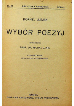Kornel Ujejski Wybór poezyj 1924 r.