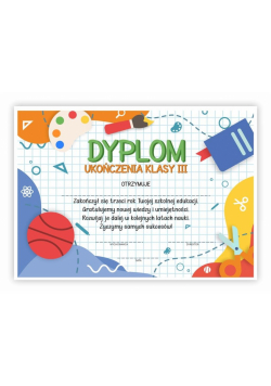 Dyplom A4 ukończenia klasy trzeciej - Zeszyt 30szt