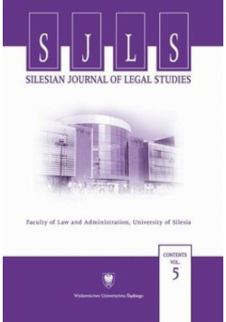Silesian Journal of Legal Studies Volume 5